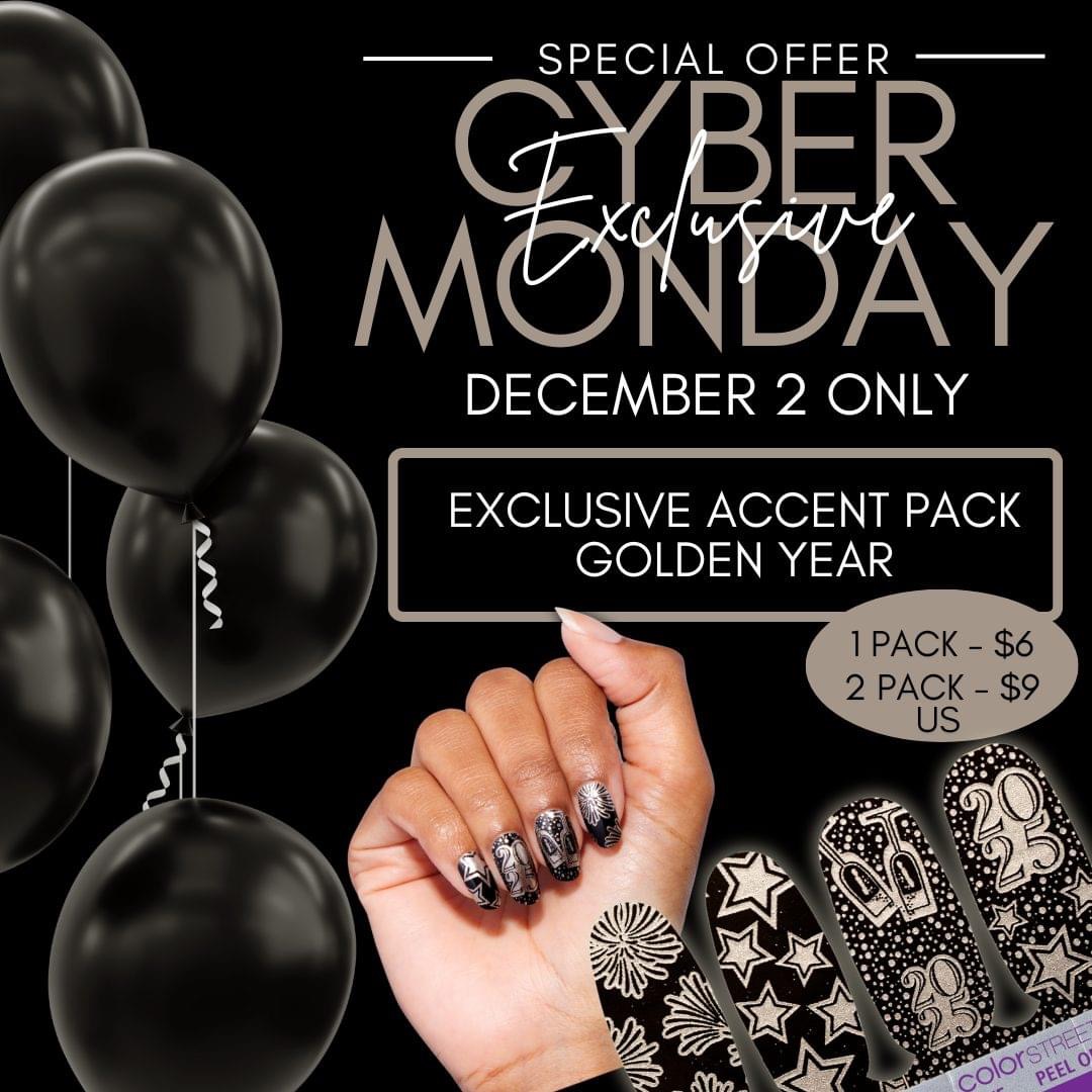 💻 Cyber Monday & Giving Tuesday Deals You’ll Love! 💅🏾

This week, grab limited-edition Color Street designs and give back!

🌟 Cyber Monday Exclusive:
Golden Year—a stunning black and champagne glitter accent to sparkle into 2025! Available for 24 hours only:
🗓 December 2 | 1 AM - 12:59 AM EST

🎁 Giving Tuesday Special:
Unwrap Joy—a festive nail strip supporting Toys for Tots with a $5,000 Color Street Foundation pledge!
🗓 December 3 | Available from 11:30 AM EST (while supplies last!)

Shop now and sparkle this holiday season! 🎄

shop.polishedandpurposeful.com