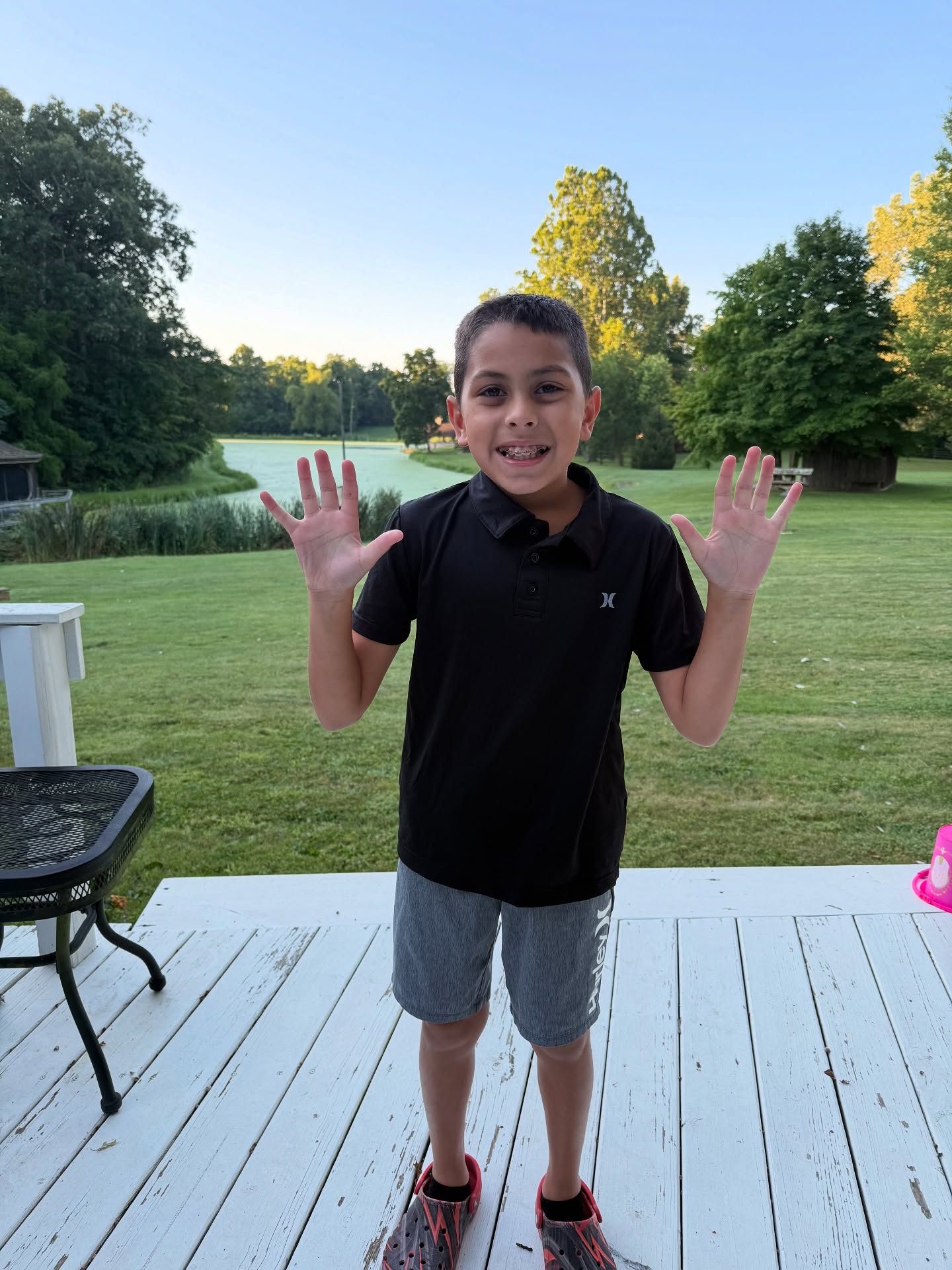 And just like that… double digits! 🎉 TEN. My sweet boy isn’t so little anymore, but he’ll forever be my baby. I’m so proud of the kind, funny, smart, big-hearted kid he is. Here’s to the next chapter! 💙

As of last week this boy no longer has any baby teeth left. He had two pulled the day before school started. Last week he pulled his final baby teeth. 

Love you Eli Lee